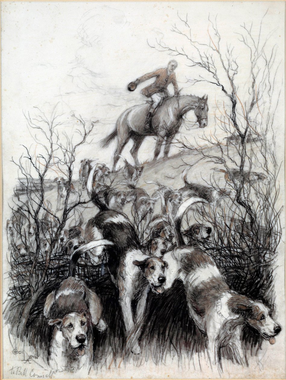 Escena de caza en Inglaterra: Perros de Cecil Charles Windsor Aldin
