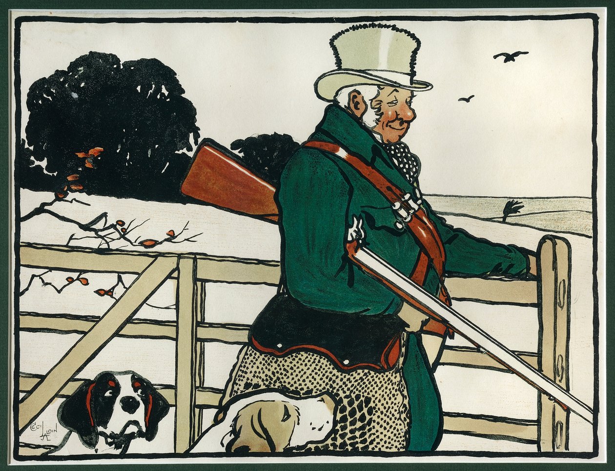 Deportes y juegos antiguos ingleses: Tiro de Cecil Charles Windsor Aldin