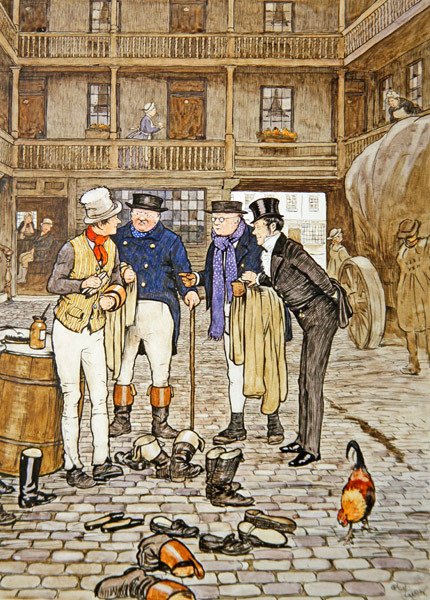 Sam en el White Hart de Cecil Charles Windsor Aldin