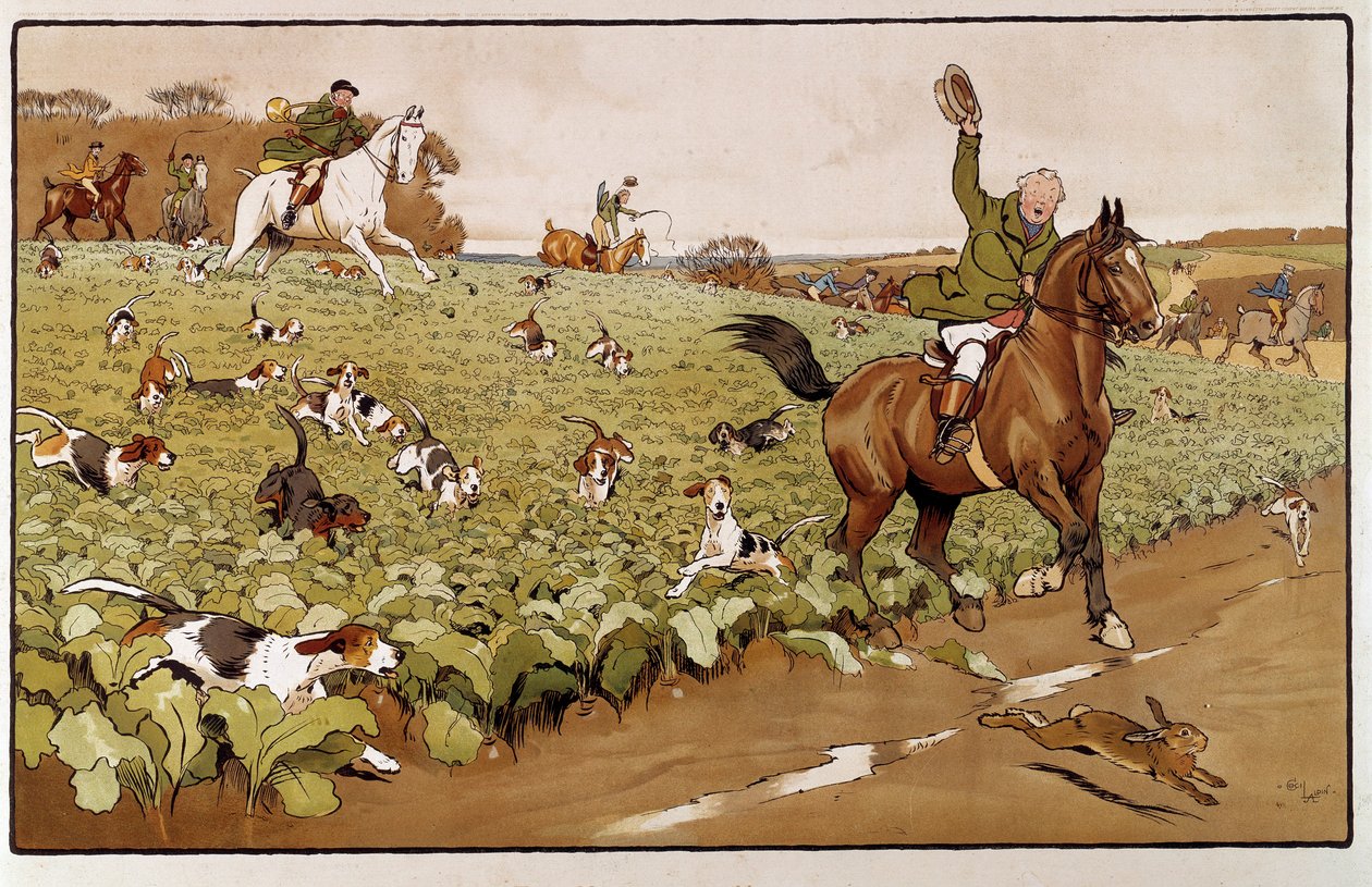 Acuarela de Cecil Aldin de Cecil Charles Windsor Aldin