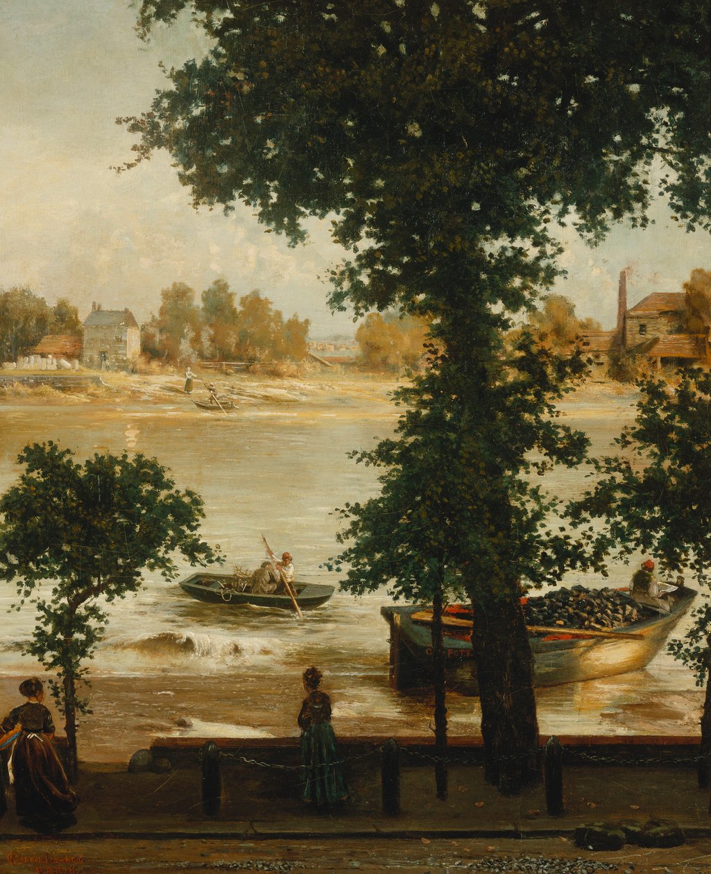 Una tarde de verano en Cheyne Walk, 1870-71 de Cecil Gordon Lawson