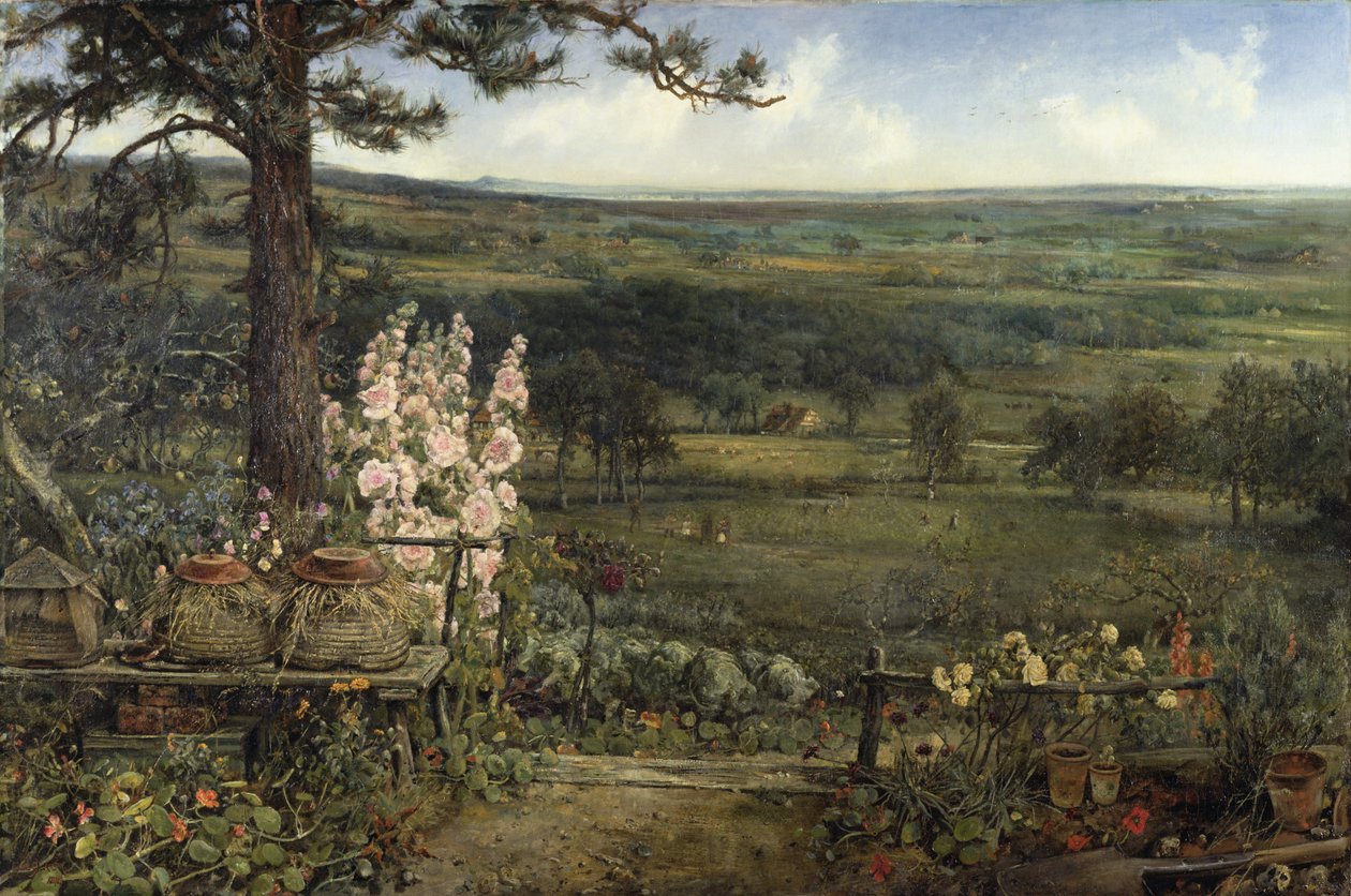 El jardín del ministro (óleo sobre lienzo) de Cecil Gordon Lawson