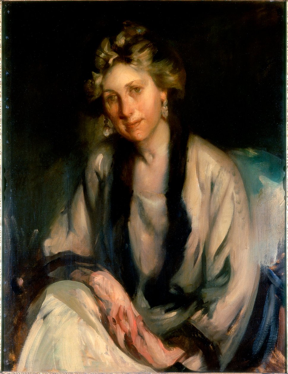 Retrato de una dama (óleo sobre lienzo) de Cecil William Rae
