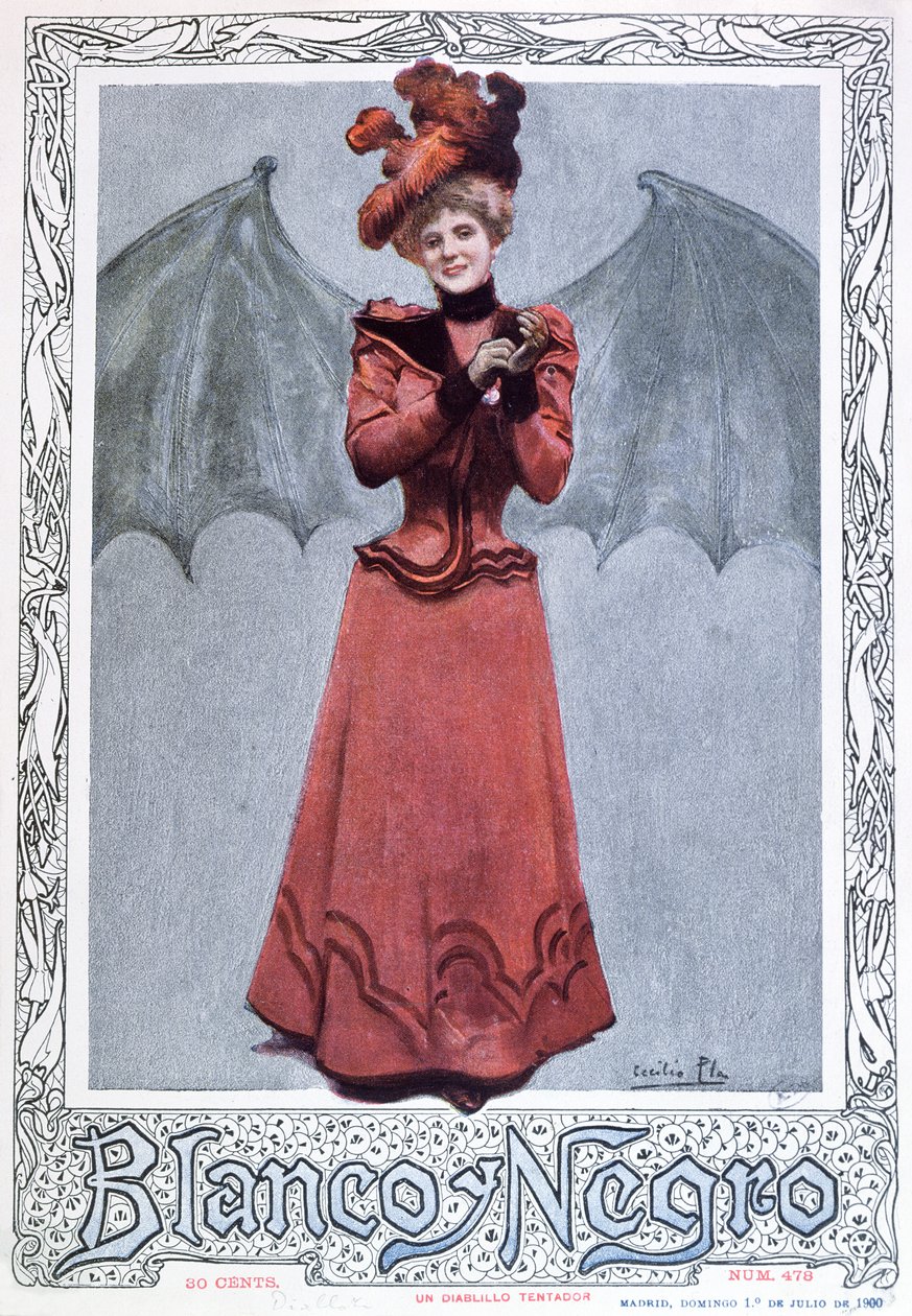 La tentadora diabólica, de la portada de la revista 