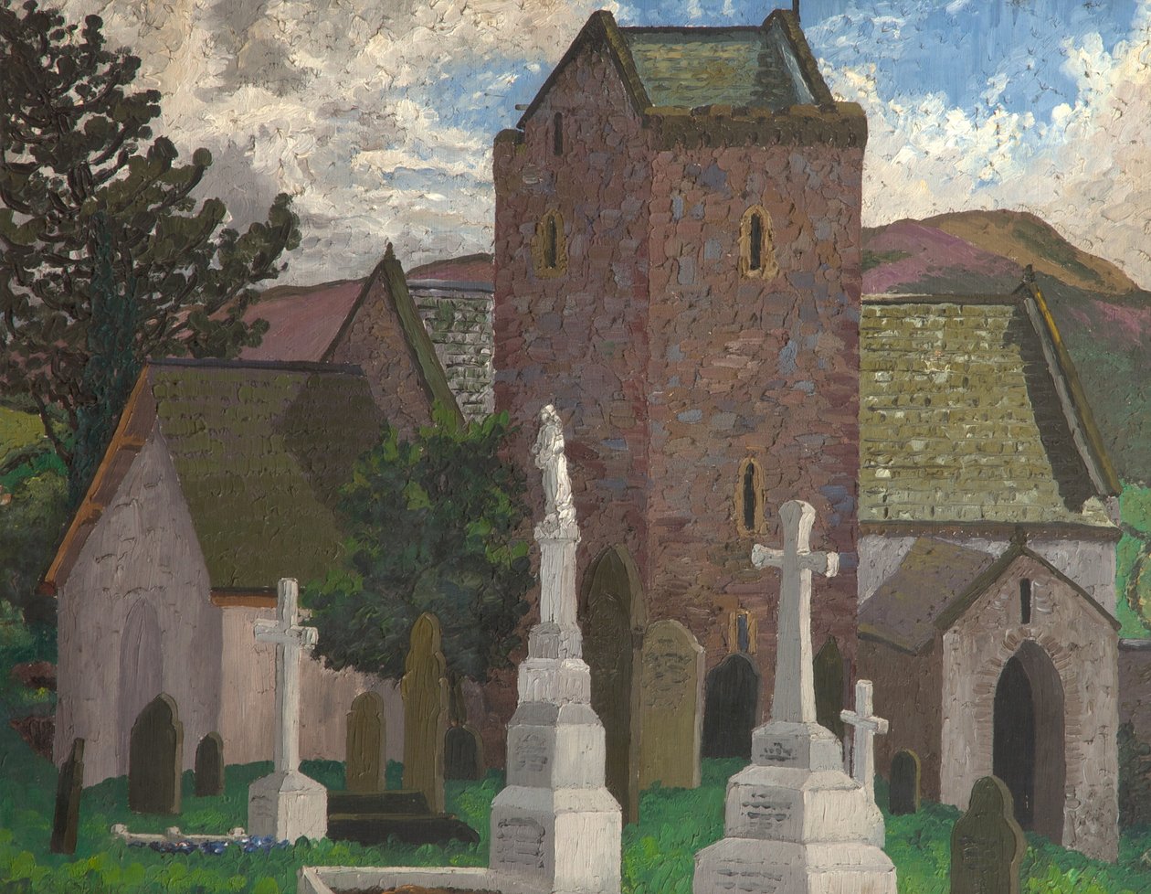 Iglesia de Llangenith, Gales del Sur, c.1930 de Cedric Morris