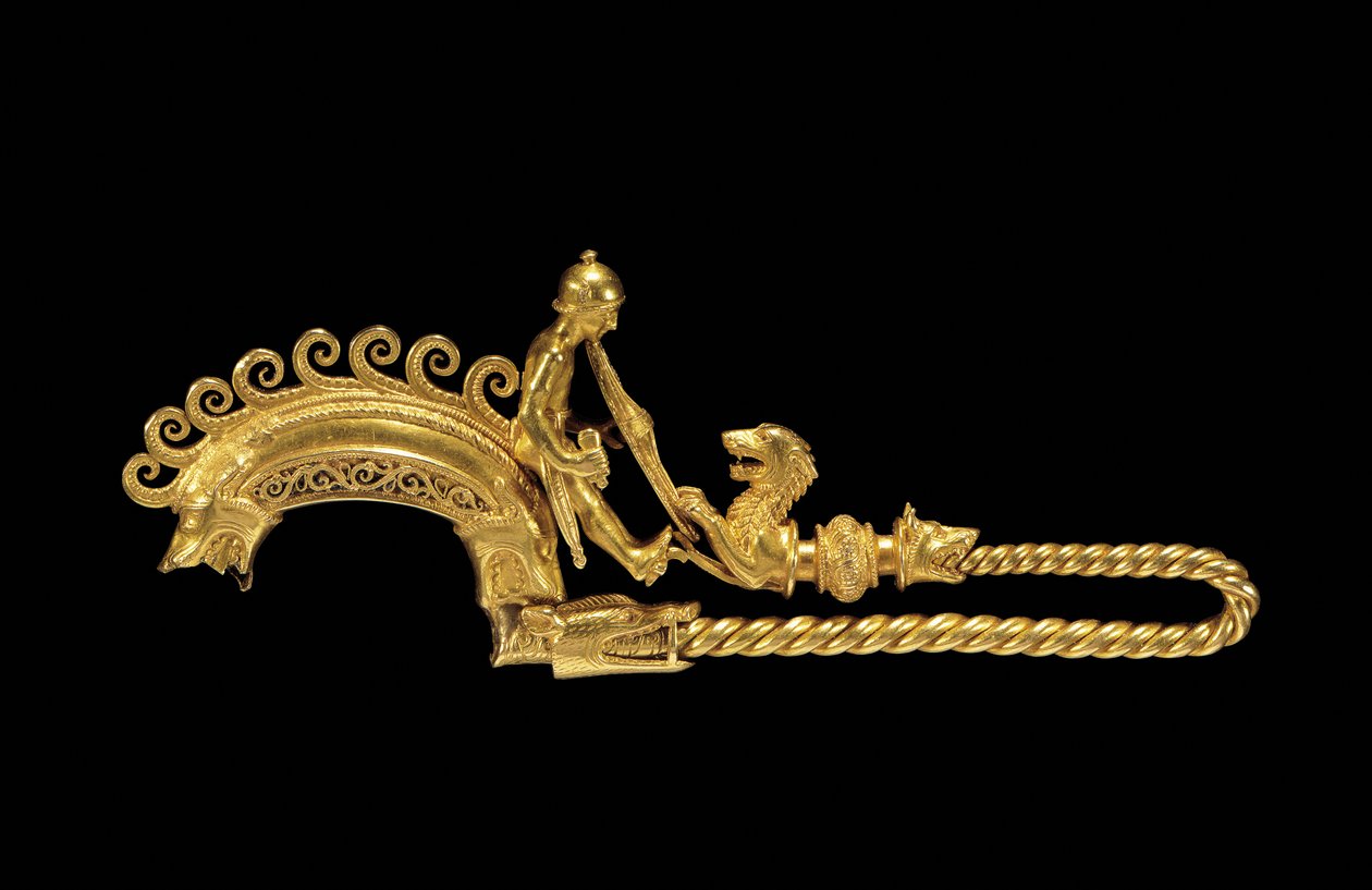 Fibula de guerrero La Tène de gran importancia de Celtic