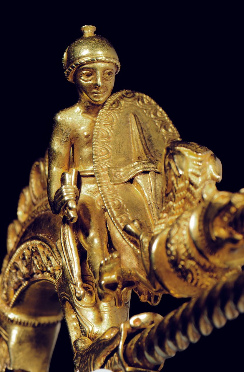 Fibula de guerrero La Tene de gran importancia (detalle) de Celtic