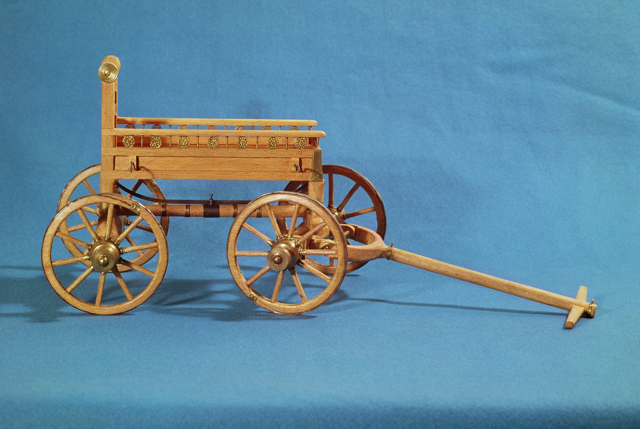Reconstrucción de un carro encontrado en la tumba de una Princesa de Vix de Celtic