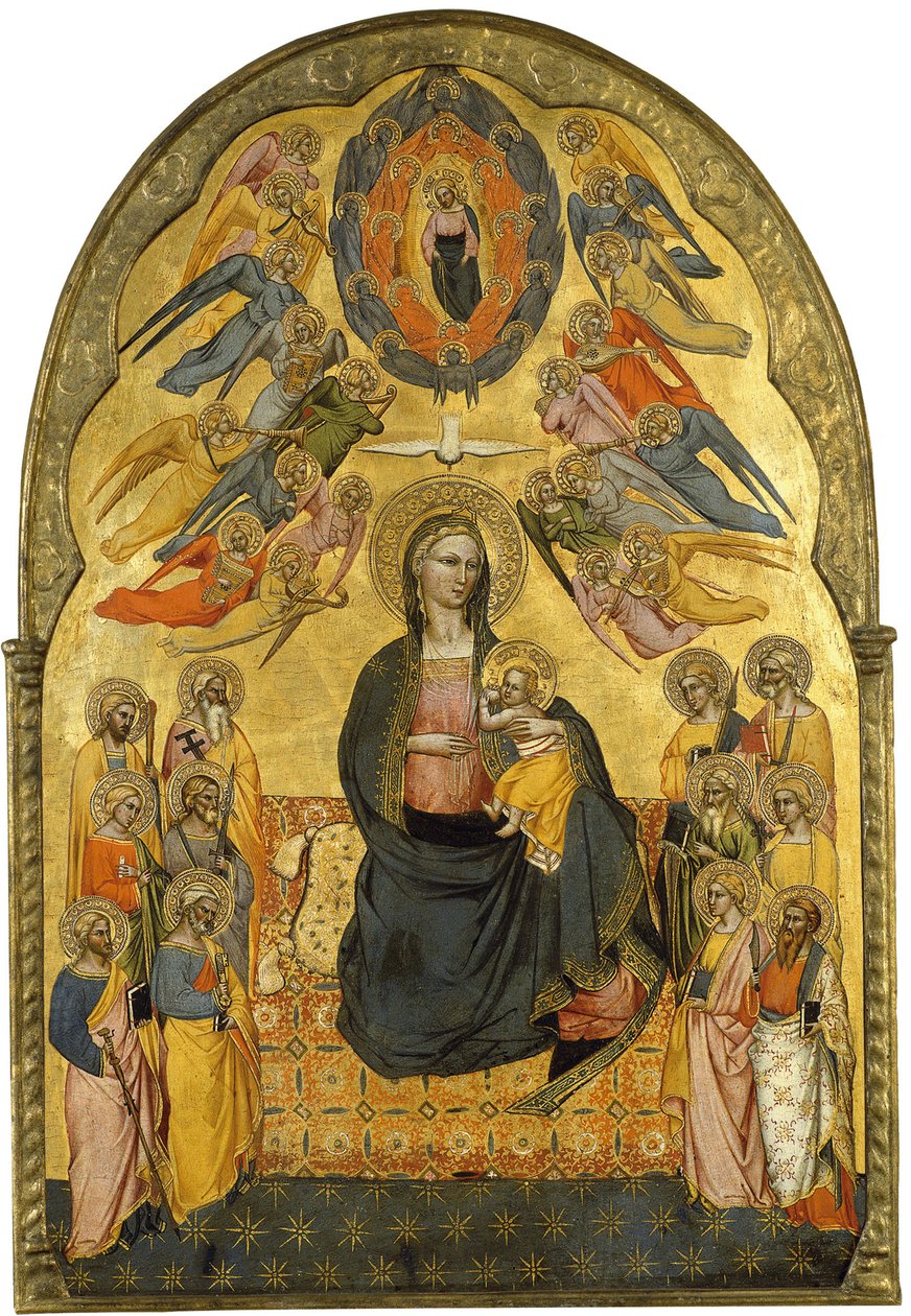 La Virgen de la Humildad con el Padre Santo, el Espíritu Santo y los doce Apóstoles de Cenni di Francesco di ser Cenni