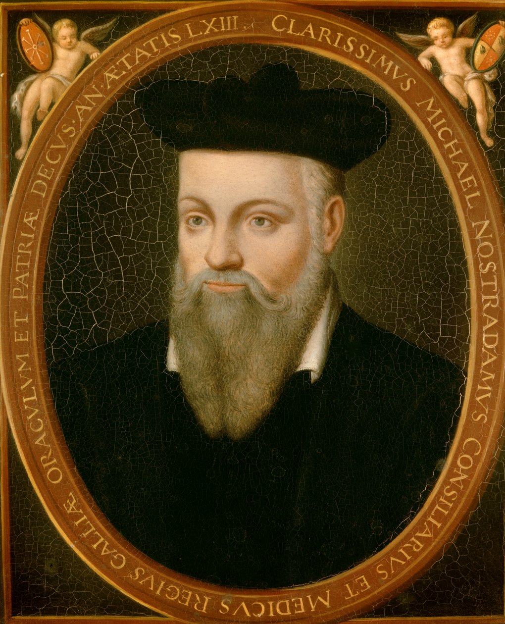Retrato de Michel de Nostradamus, conocido como Nostradamus, astrólogo de Cesar Nostradamus
