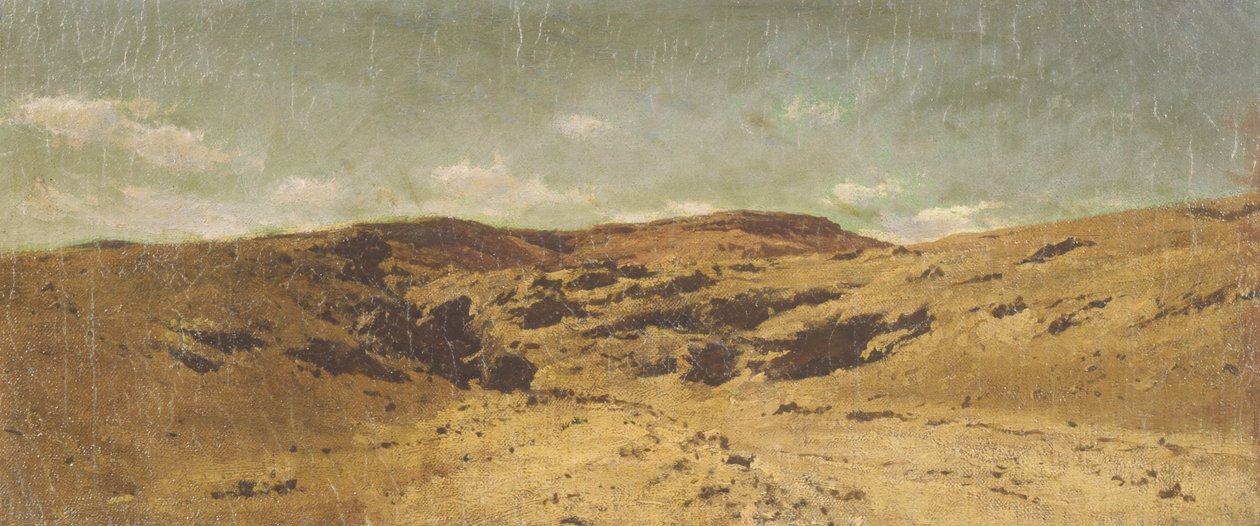 Paisaje desértico con caravana de Cesare Biseo