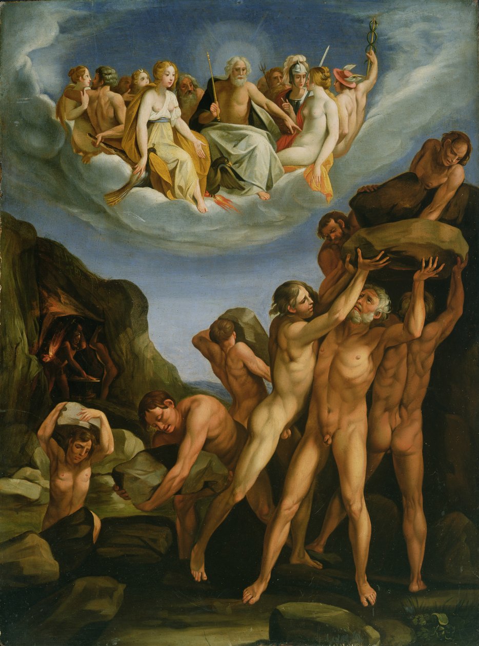 La Batalla de los Dioses y los Gigantes de Cesare Rossetti