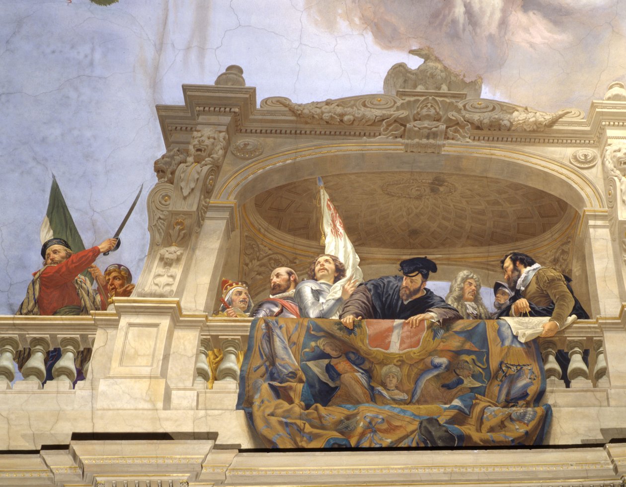 Ettore, Andrea Doria, F. Ferrucci, M. Colonna y Dogo Morosini (detalle) de Cesare Mariani