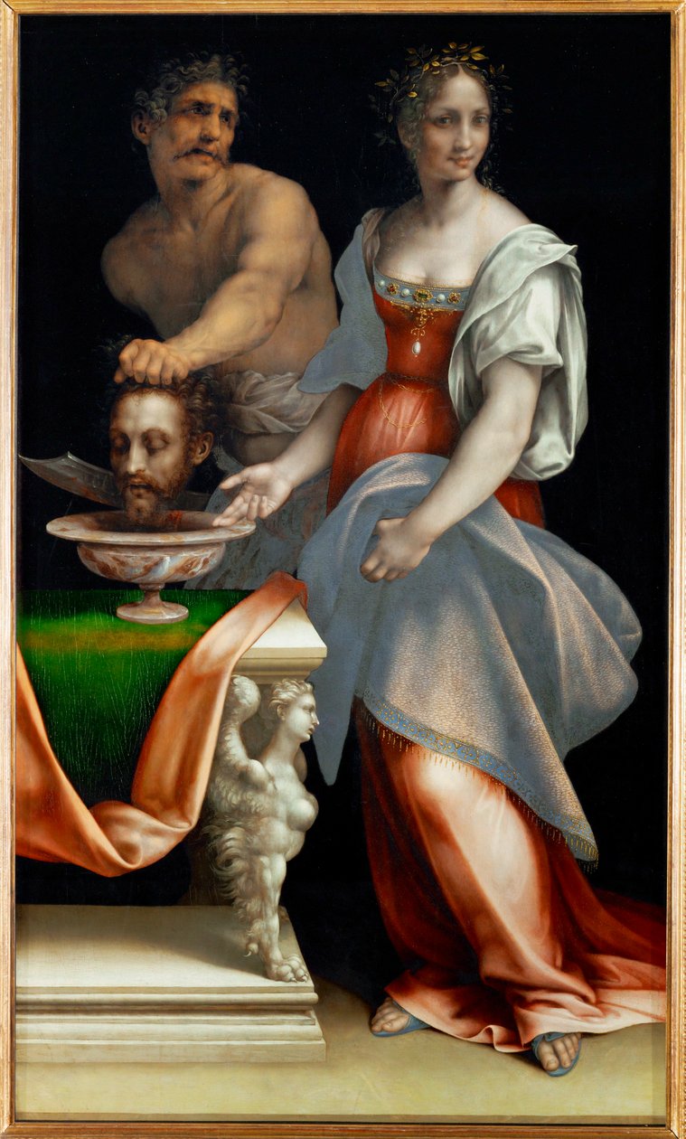 Salomé con la cabeza del Bautista ... de Cesare da Sesto