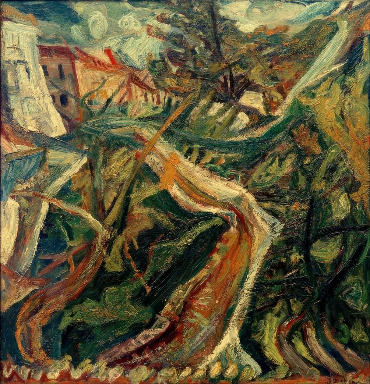 Ch. Soutine, El camino de la fuente de los Tins en Céret de Chaim Soutine