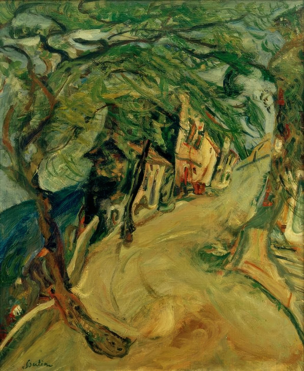 Ch. Soutine, La calle hacia la colina de Chaim Soutine
