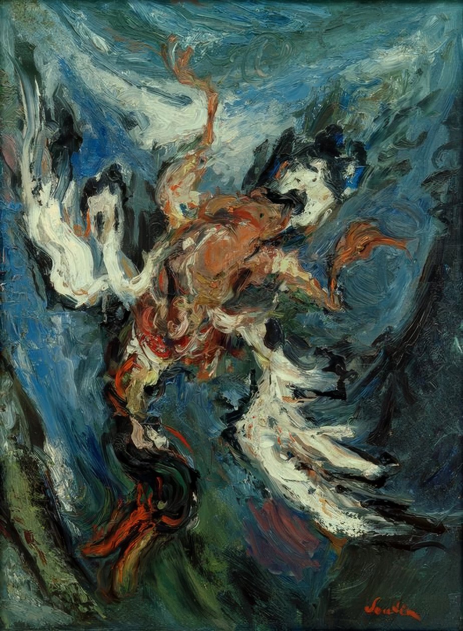 Ch. Soutine, Pato sobre fondo azul de Chaim Soutine