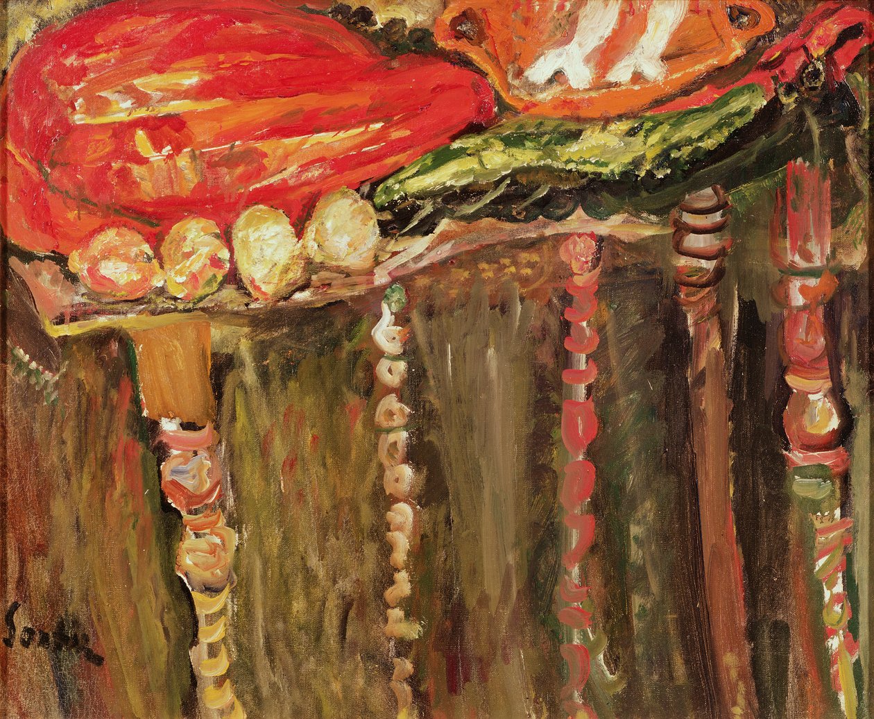 Naturaleza Muerta con un Trozo de Carne Cruda, c.1924 de Chaim Soutine