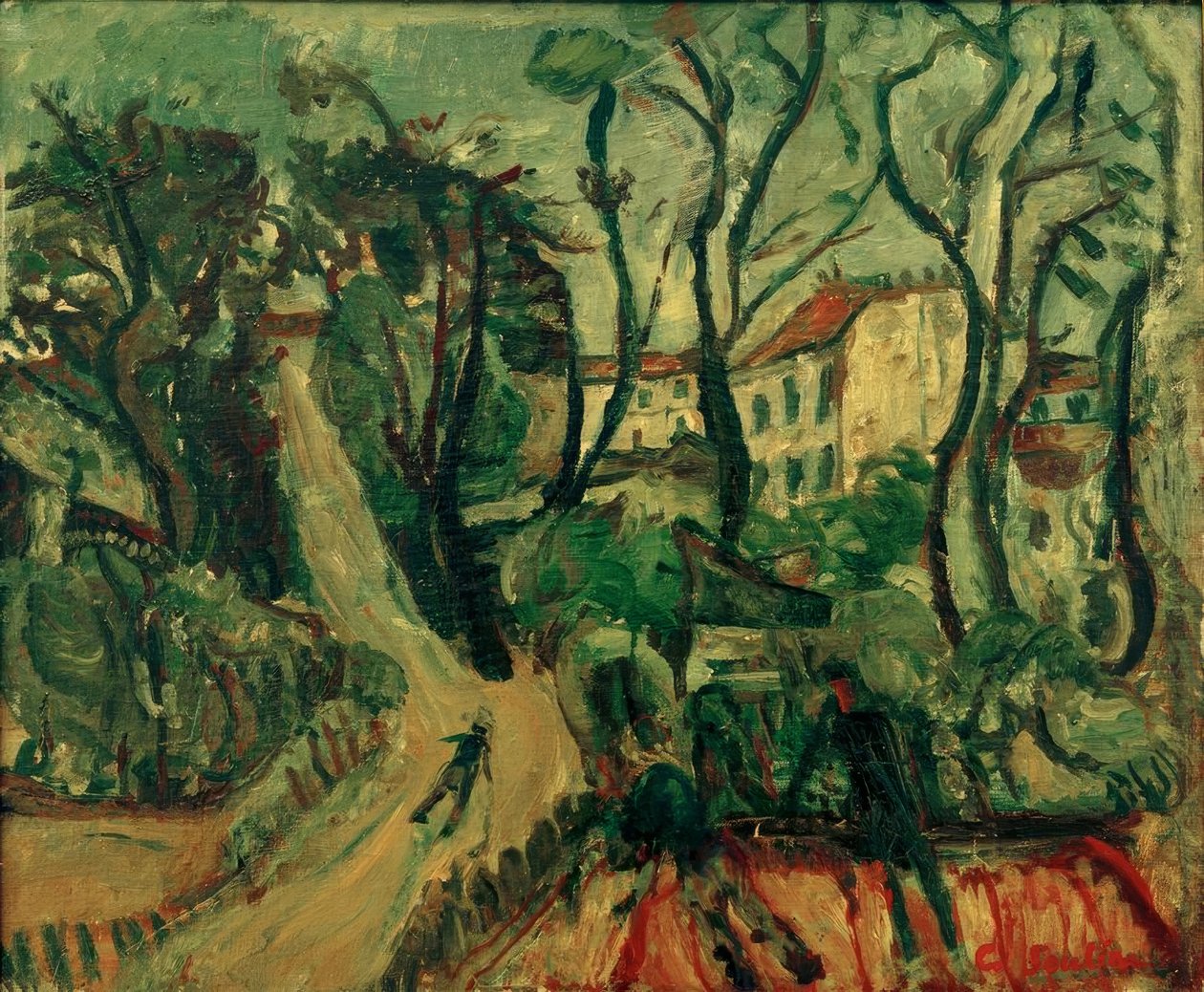 Paisaje con casas de Chaim Soutine