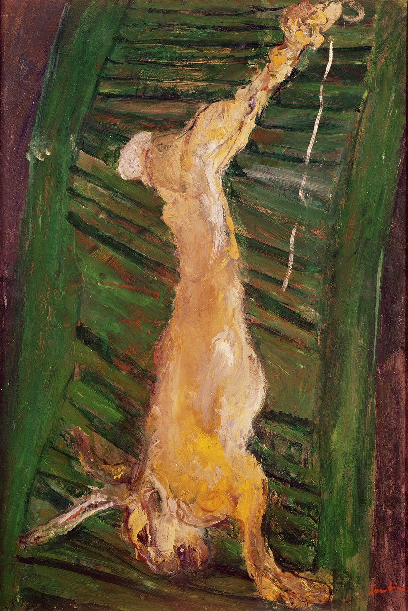 Liebre en un postigo verde, c.1924-25 de Chaim Soutine