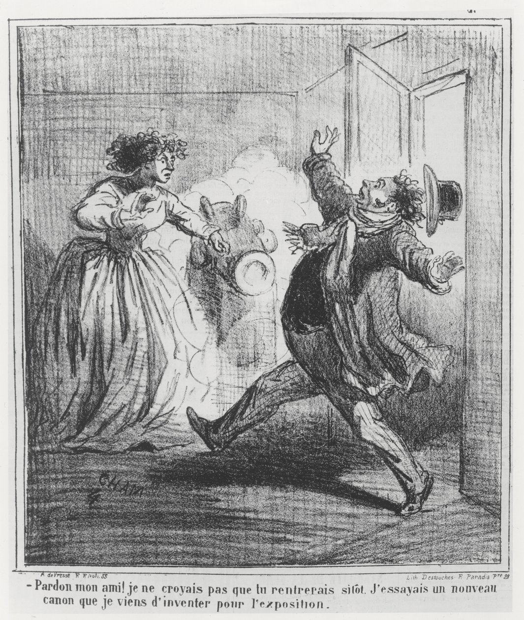 Caricatura de la Exposición Universal en 1867 de Cham