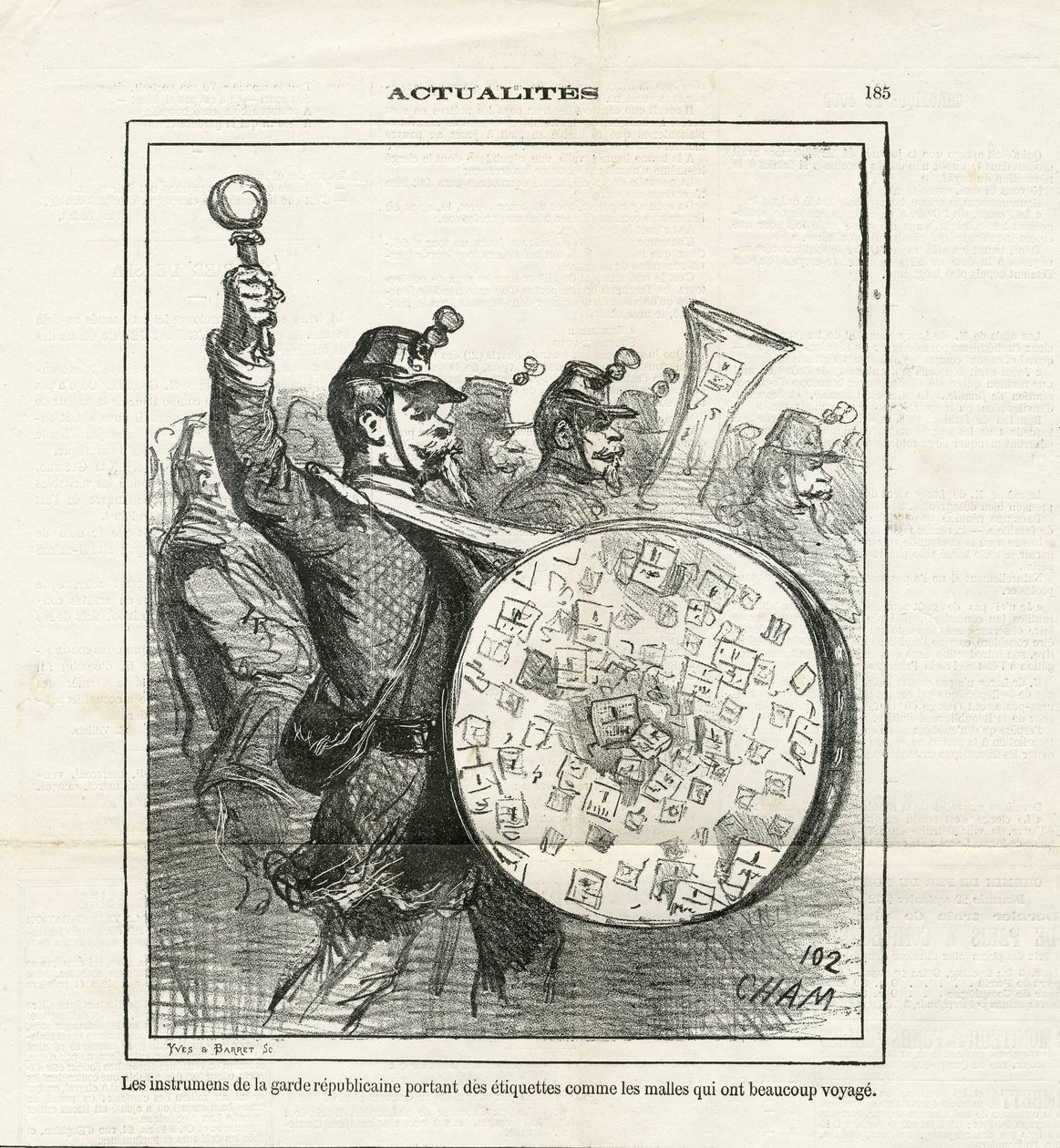 Ilustración de Cham (1819-1879) en Le Charivari de Amédée de Noé
