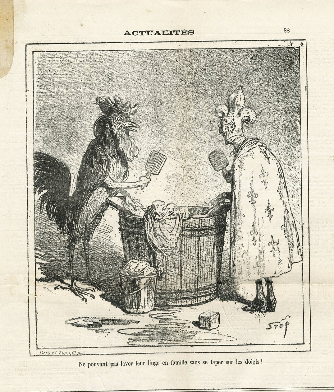 Ilustración de Cham (1819-1879) en Le Charivari de Amédée de Noé
