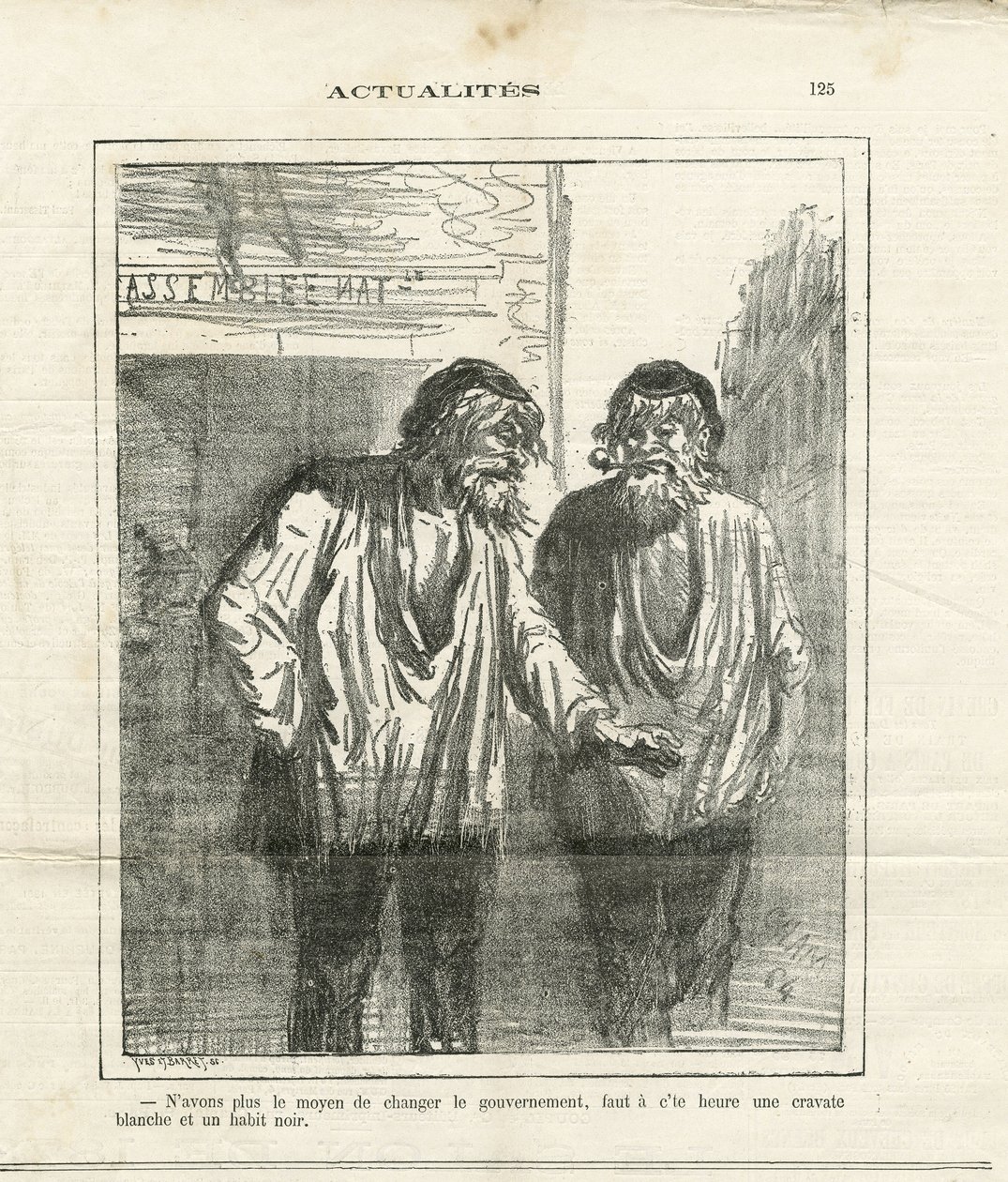 Ilustración de Cham (1819-1879) en Le Charivari de Amédée de Noé
