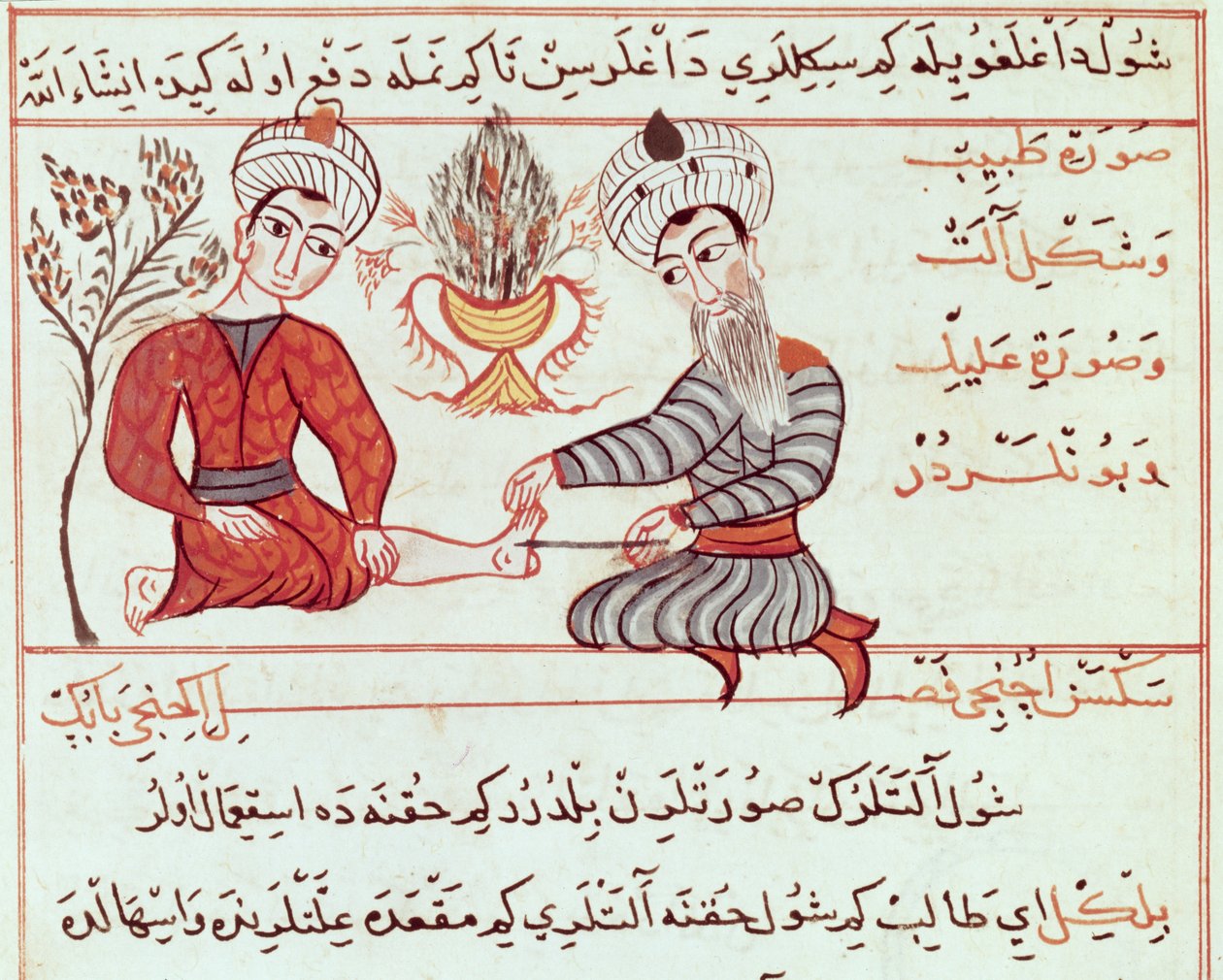 Ms Sup Turc 693 fol.125 Tratamiento de forúnculos y verrugas, 1466 de Charaf ed Din