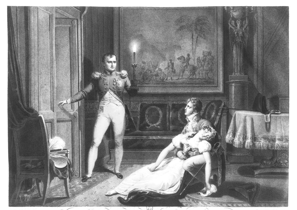 El divorcio de Napoleón I (1769-1821) y Josefina Tascher de la Pagerie (1763-1814) 30 de noviembre de 1809 de Charles Abraham Chasselat