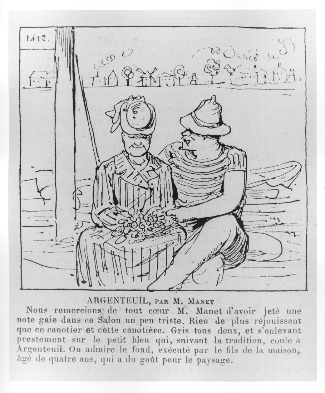 Argenteuil por Monsieur Manet, caricatura de 