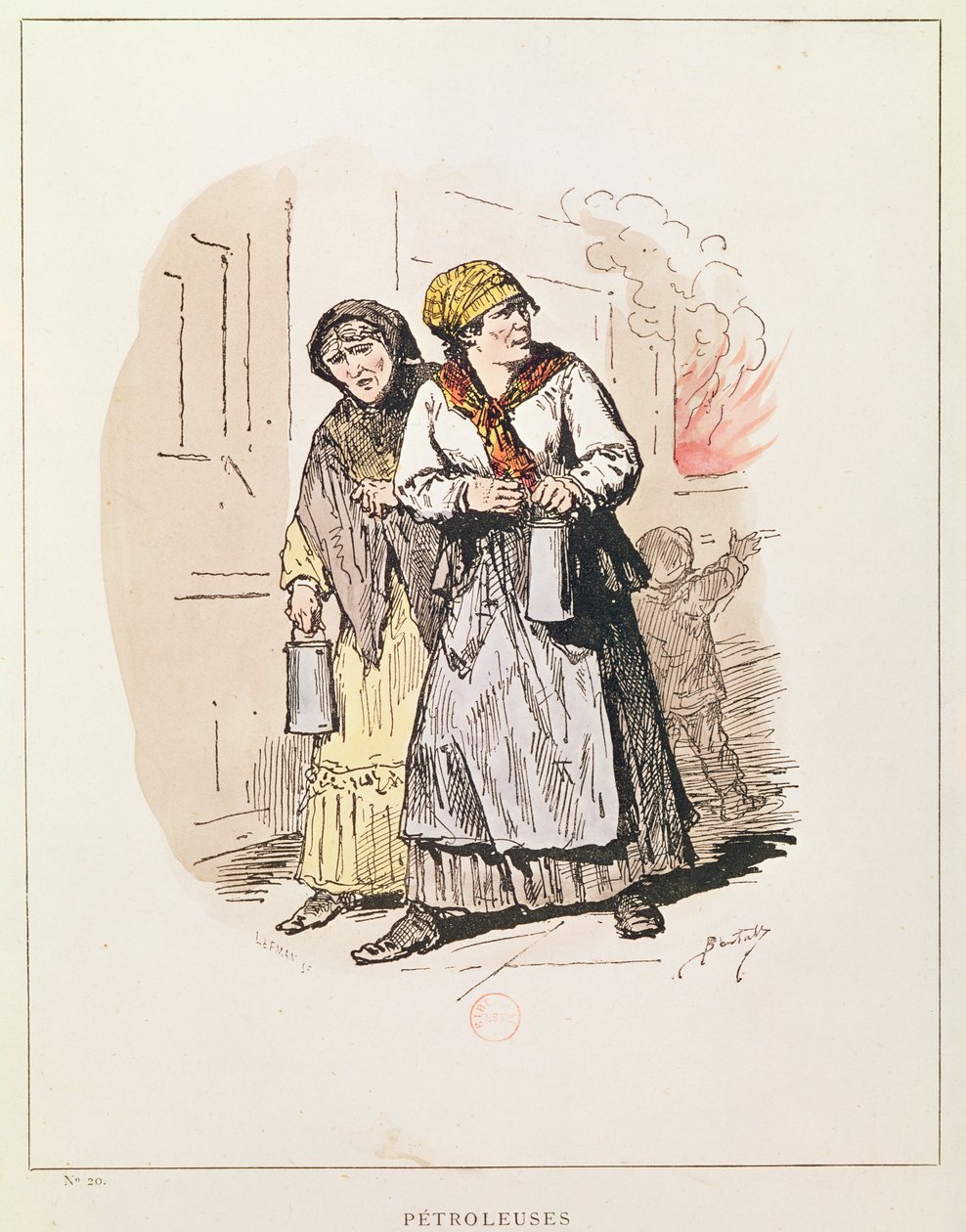 Dos petroleuses de la Comuna, 1871 de Charles Albert d Arnoux Bertall