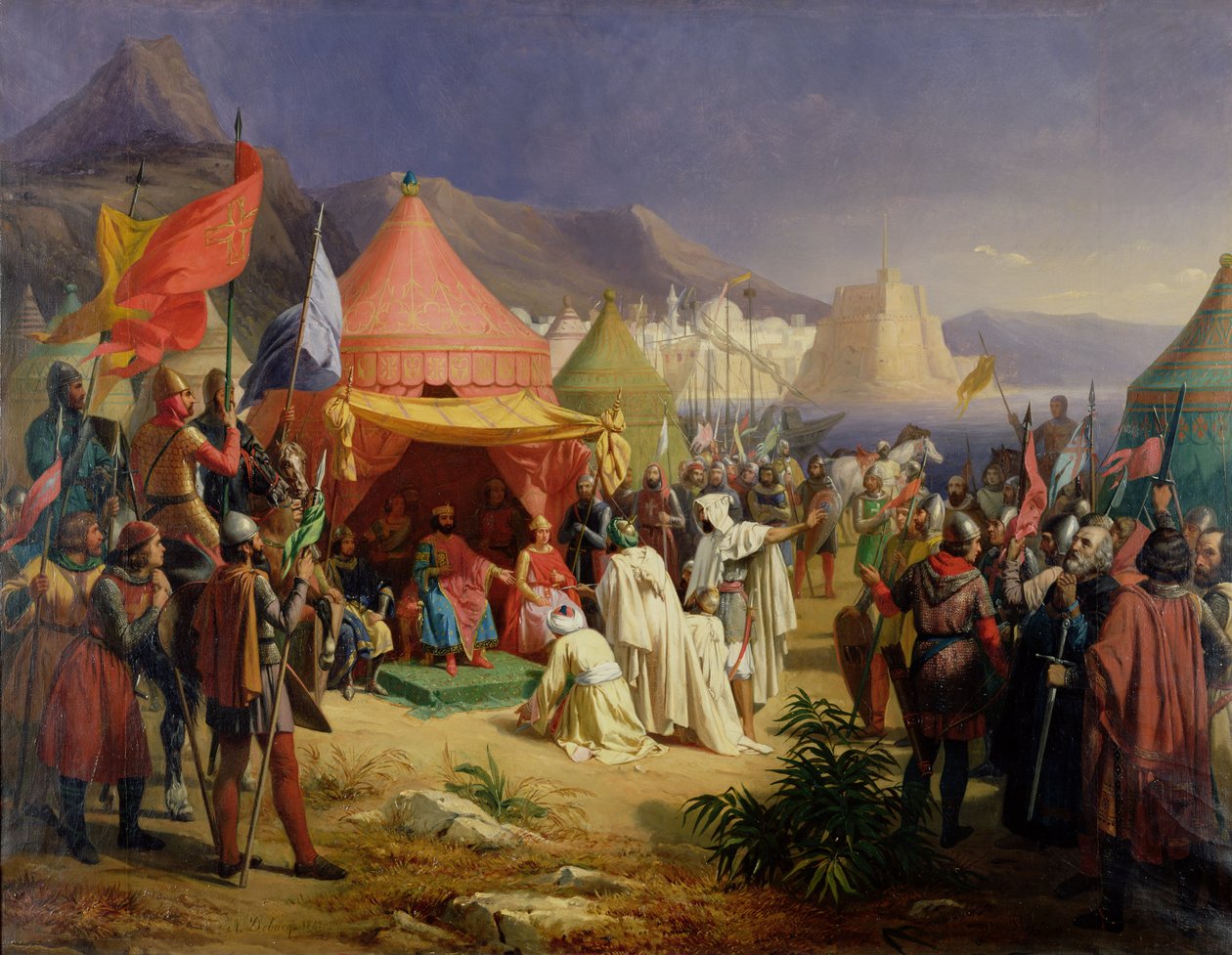 La toma de Trípoli, abril de 1102, 1842 de Charles Alexandre Debacq