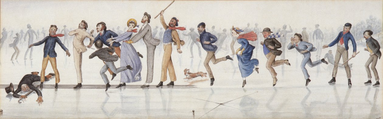 ¡Diversión de invierno! Un tobogán en Duddington Loch cerca de Edimburgo de Charles Altamont Doyle