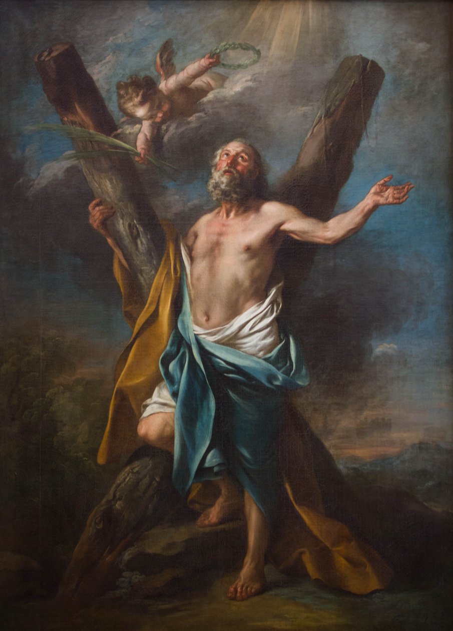 San Andrés abrazando su cruz de Charles André van Loo