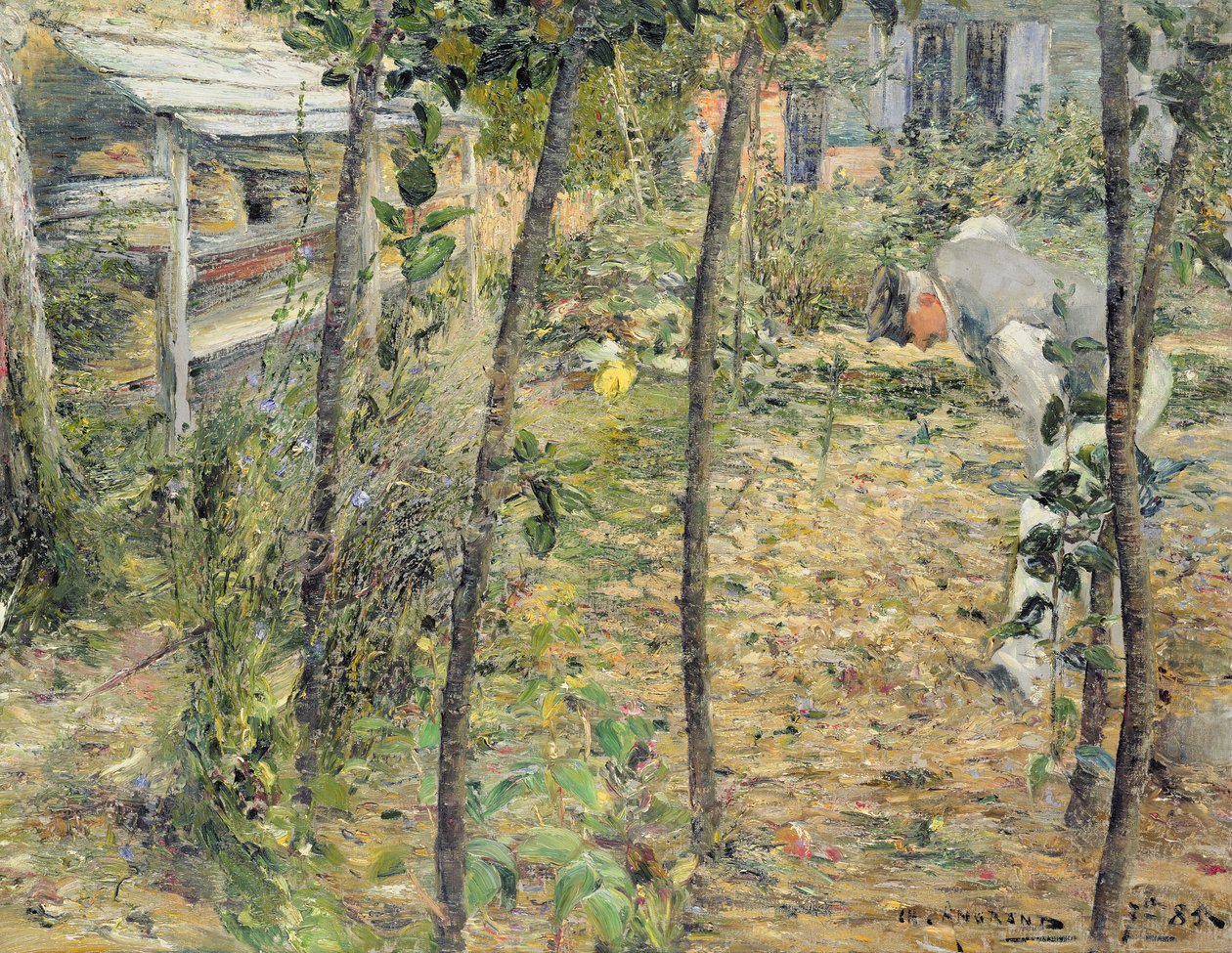En el Jardín, 1885 de Charles Angrand