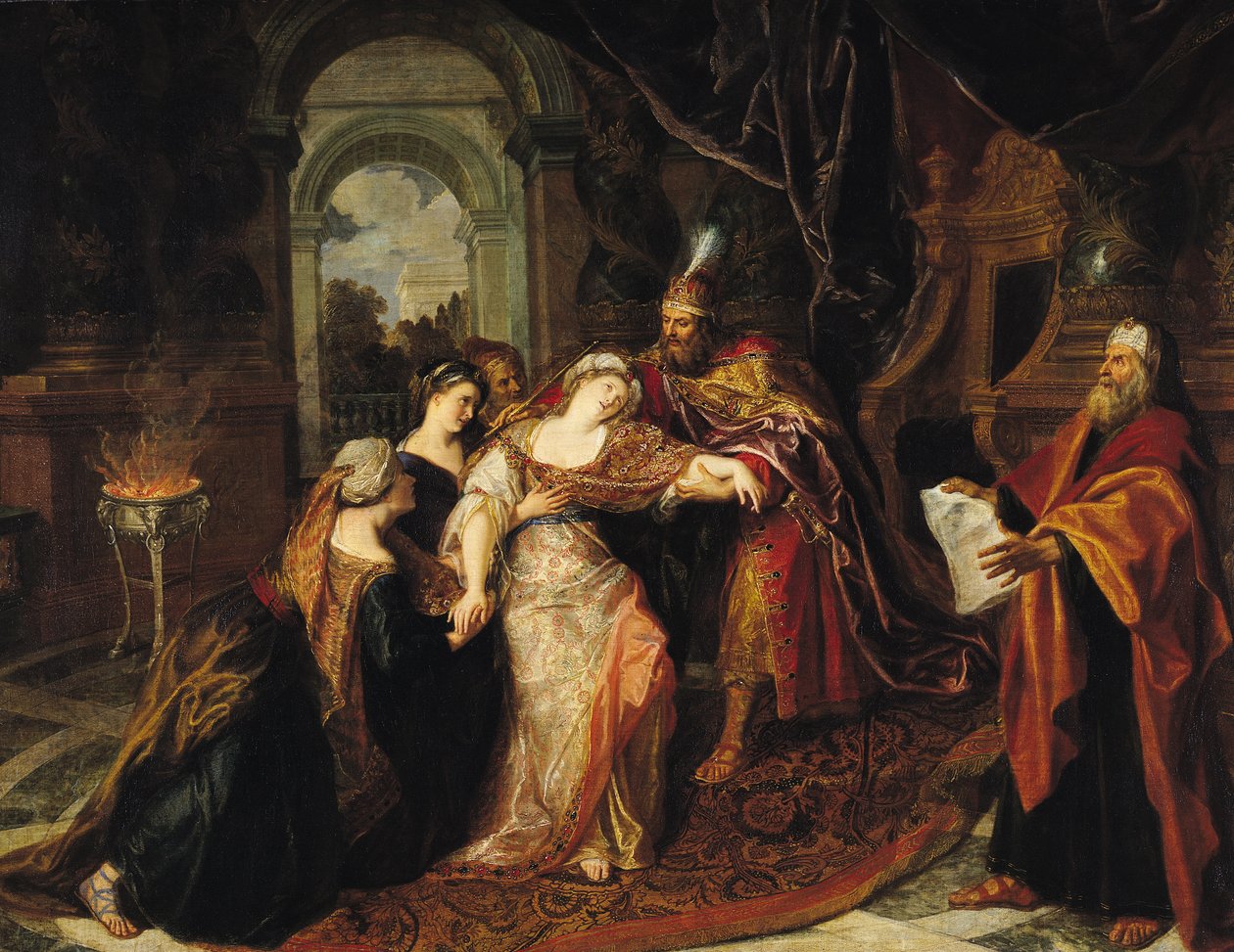 Ester ante Asuero, antes de 1697 de Charles Antoine Coypel