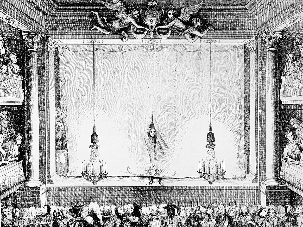 La Comédie Française durante la época de Molière (1622-73) en el Auditorio del Palais Royal de Charles Antoine Coypel