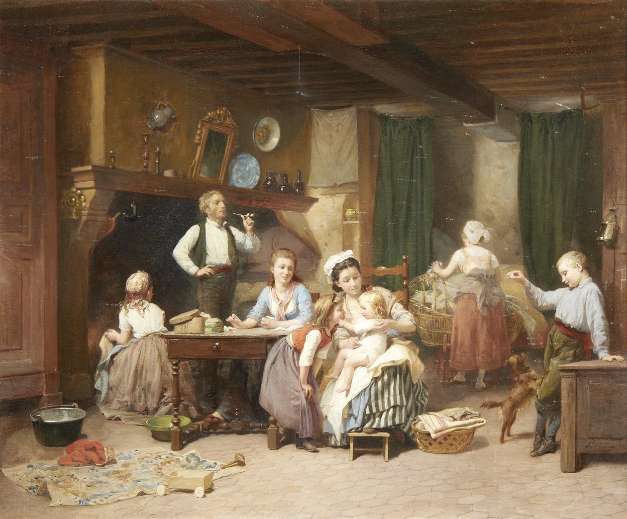 Tiempo en familia de Charles Auguste Romain Lobbedez
