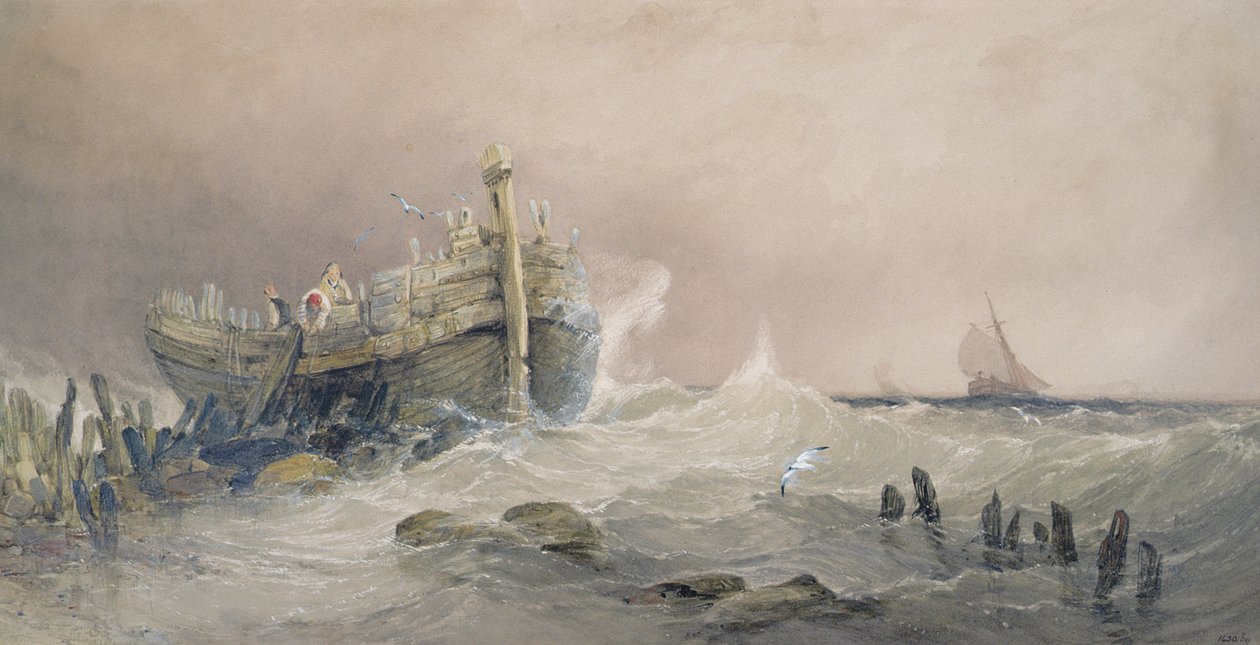 Viejo rompeolas, costa de Essex de Charles Bentley