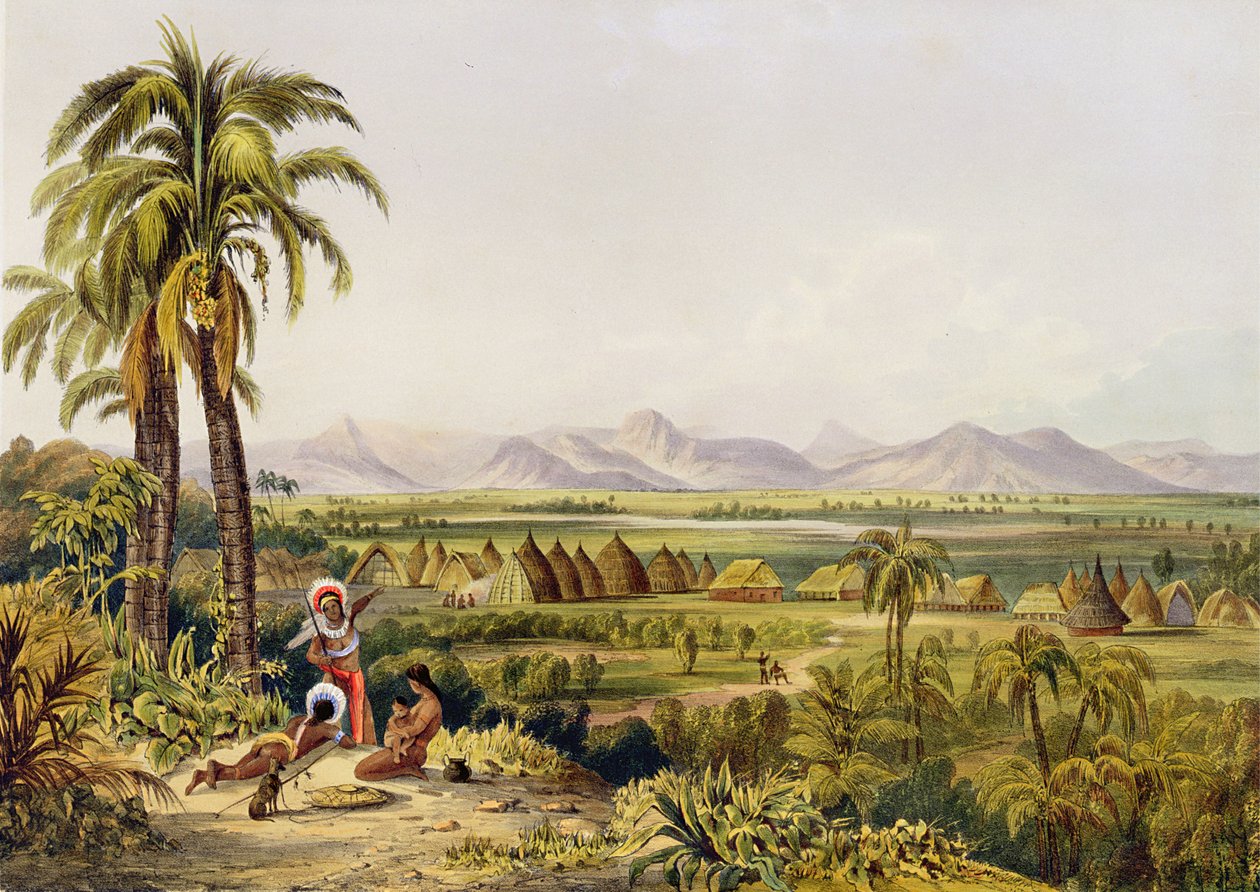 Pirara y el Lago Amucu, el sitio de Eldorado, impreso por Georges Barnard, de 