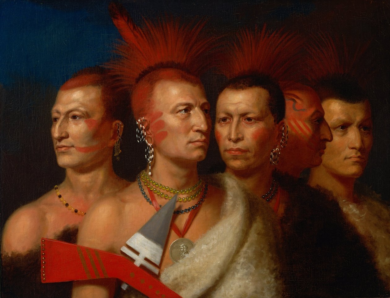 Joven Omahaw, Águila de Guerra, Pequeño Missouri y Pawnees de Charles Bird King