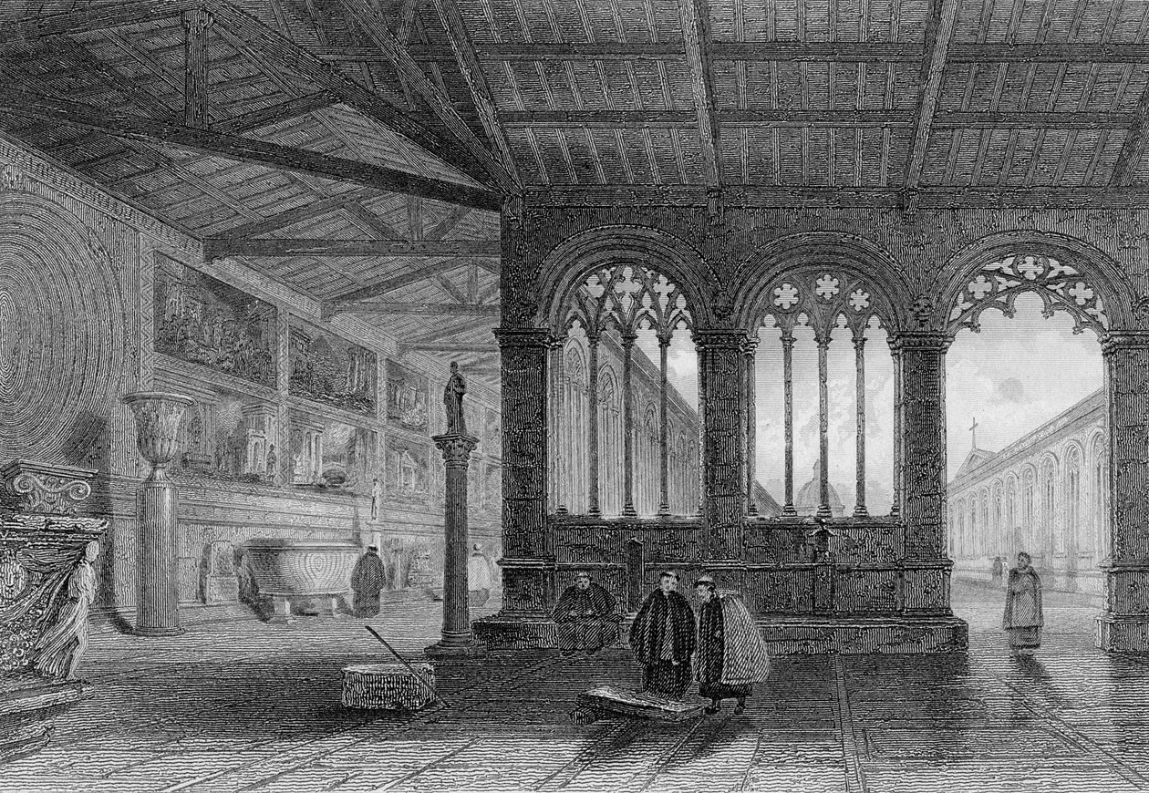 Campo Santo, Pisa, grabado por Edward Finden de Charles Cattermole