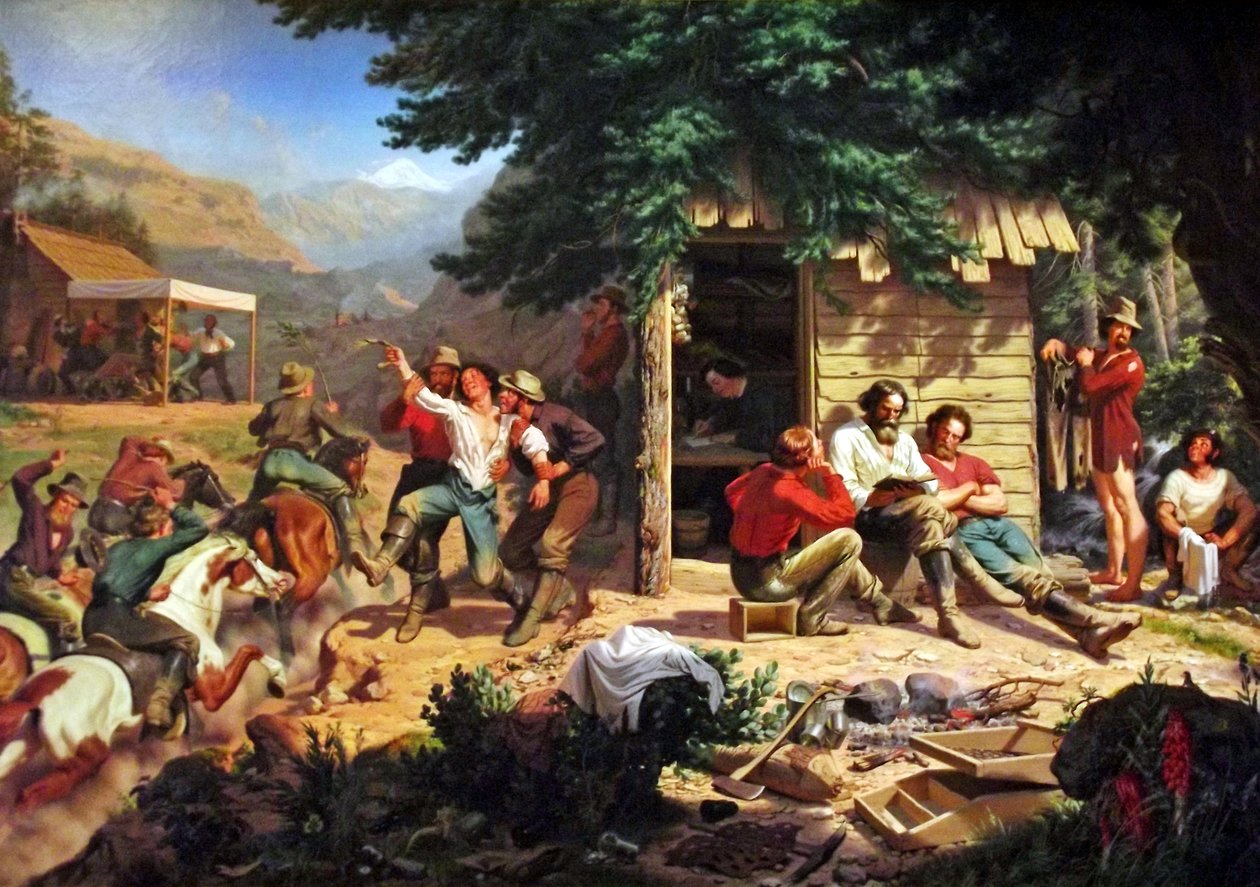 Domingo por la mañana en las minas de Charles Christian Nahl