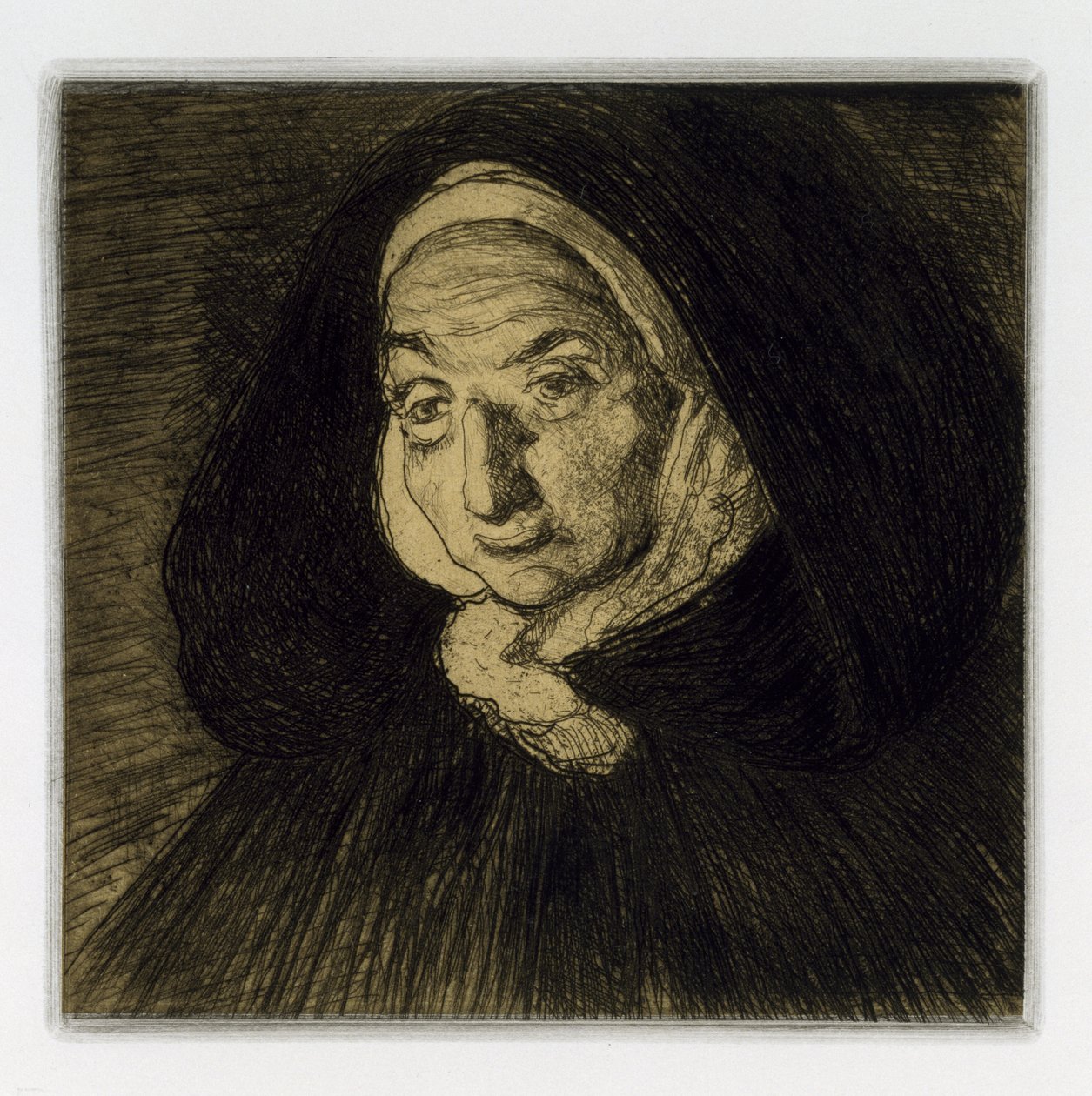 Mujer bretona, las luces de Saint-Jean de Charles Cottet