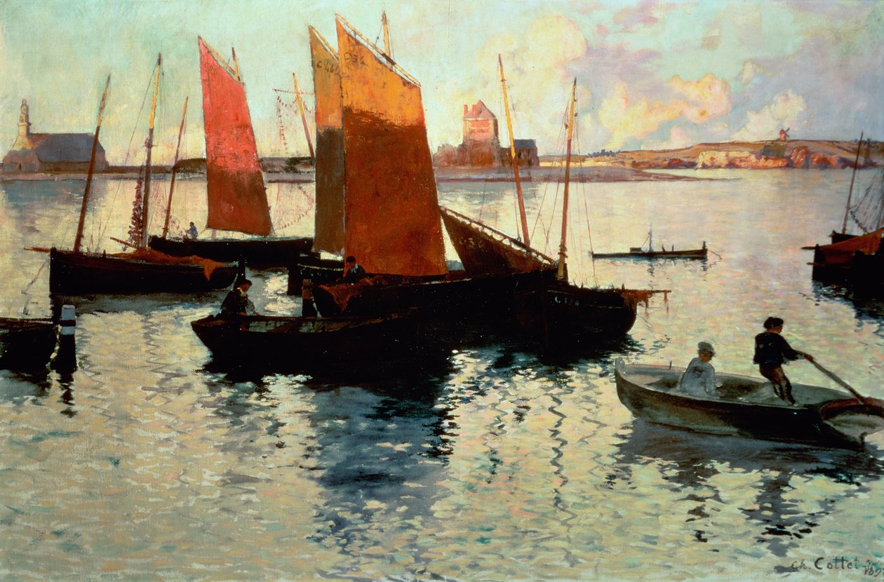 Luz de la Tarde en el Puerto de Camaret, 1892 de Charles Cottet