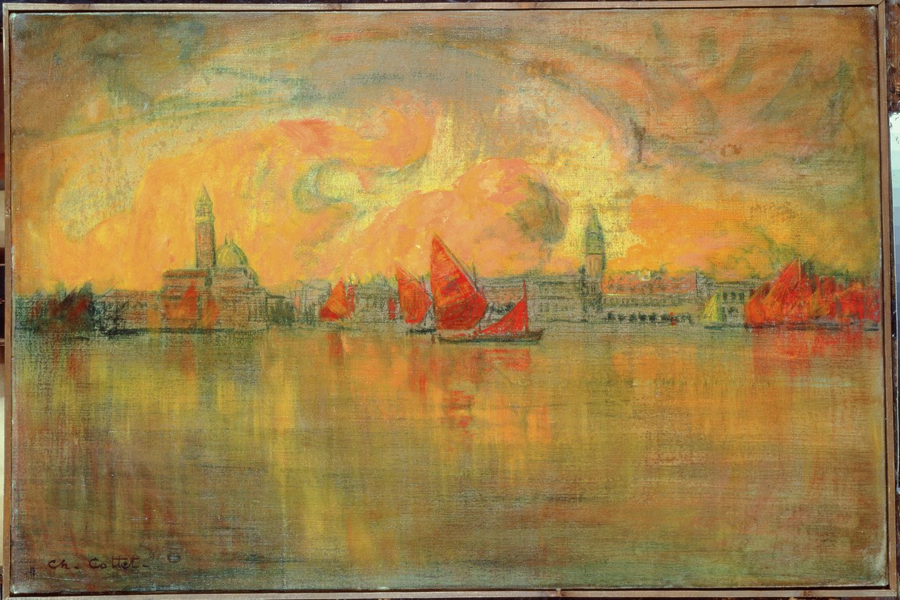 Vista de Venecia desde el mar, 1896 de Charles Cottet
