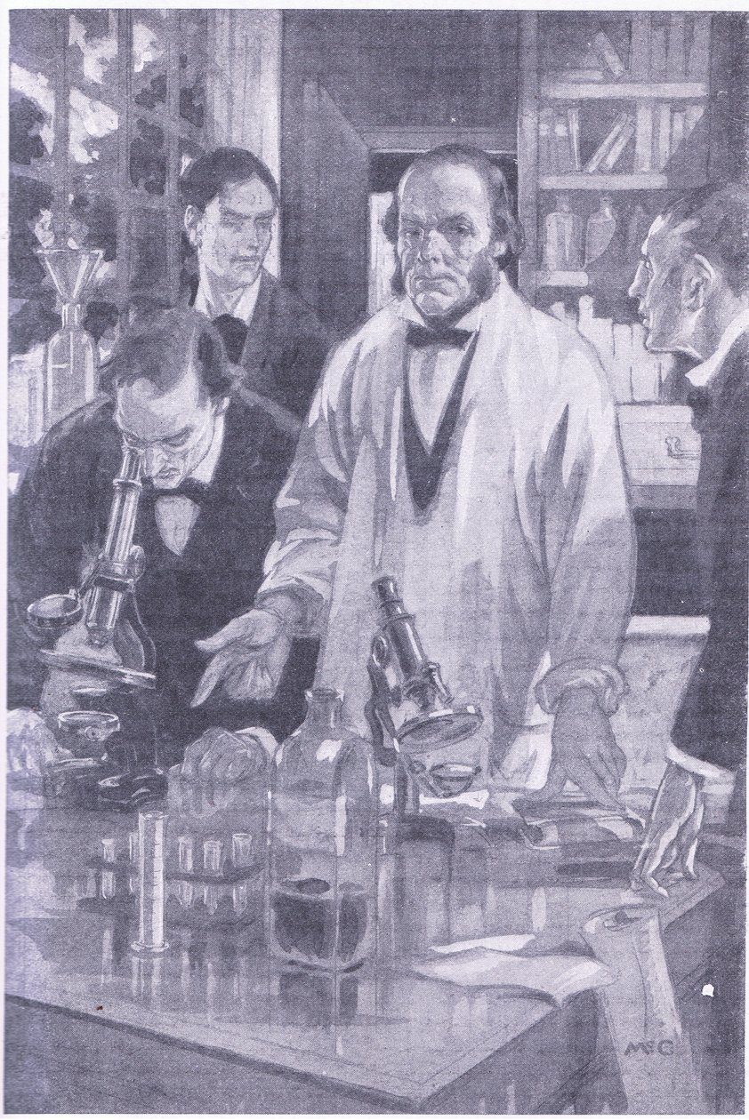 Lord Lister explicando sus ideas a sus estudiantes de Charles Edmund Brock