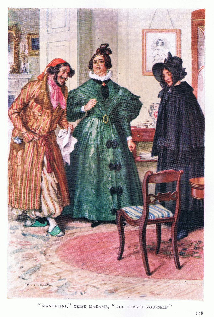 Mantalini gritó madame, te olvidas de ti misma de Charles Edmund Brock