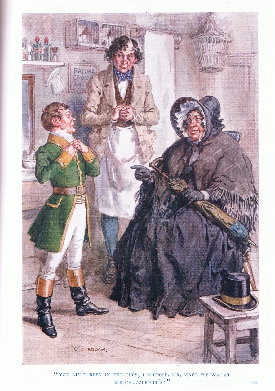 No ha estado en la ciudad, supongo, señor, desde que estuvimos en casa del Sr. Chuzzlewit. de Charles Edmund Brock